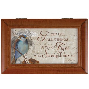 Carson Home Accents I Can Do All Things Music Decorative Box CSHA1293